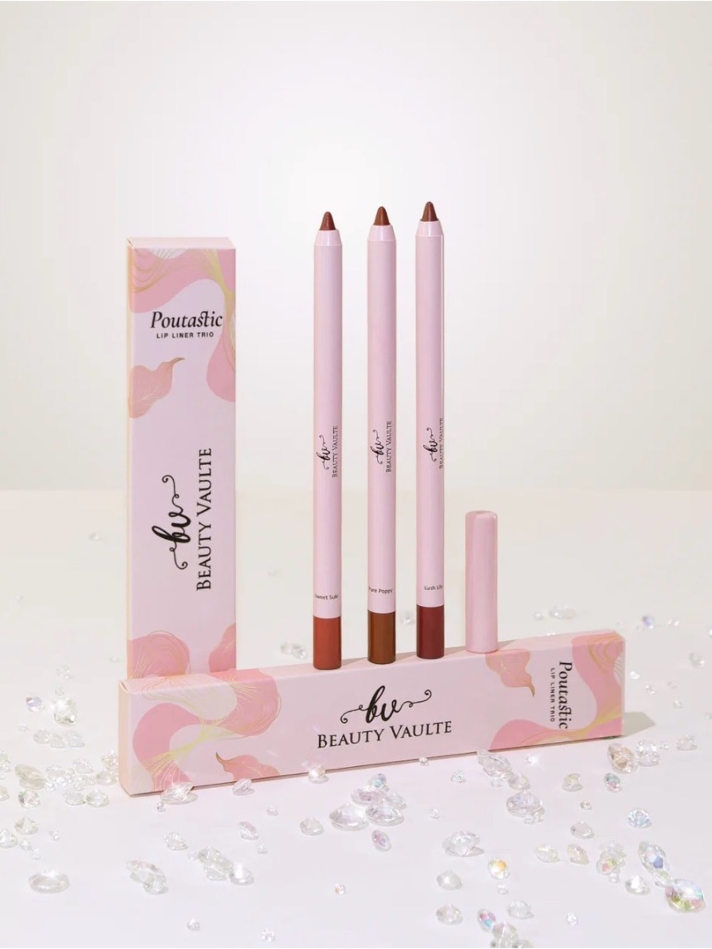 Poutastic Lip Liner Trio - Neutral Pink/Brown Shades